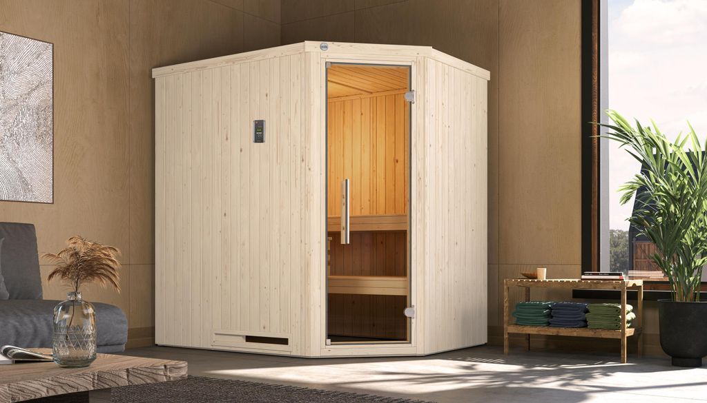 weka Elementsauna Varberg 1 GT Trend inkl. 7,5 kW BioS-Ofenset x B x T x H x 194 x 144 x 199