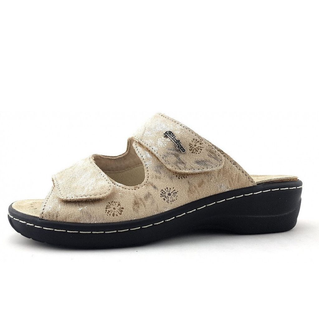 Hickersberger Damen Pantolette in Beige, Größe 37