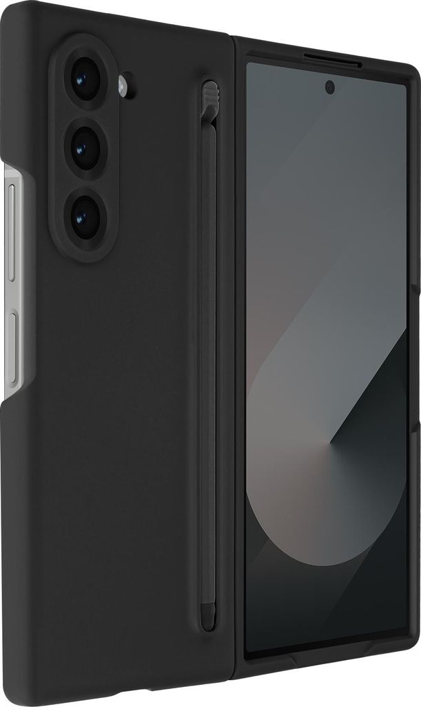 Avizar, Soft Touch Schutzhülle Samsung Galaxy Z Fold6 mit Eingabestift, Schwarz
