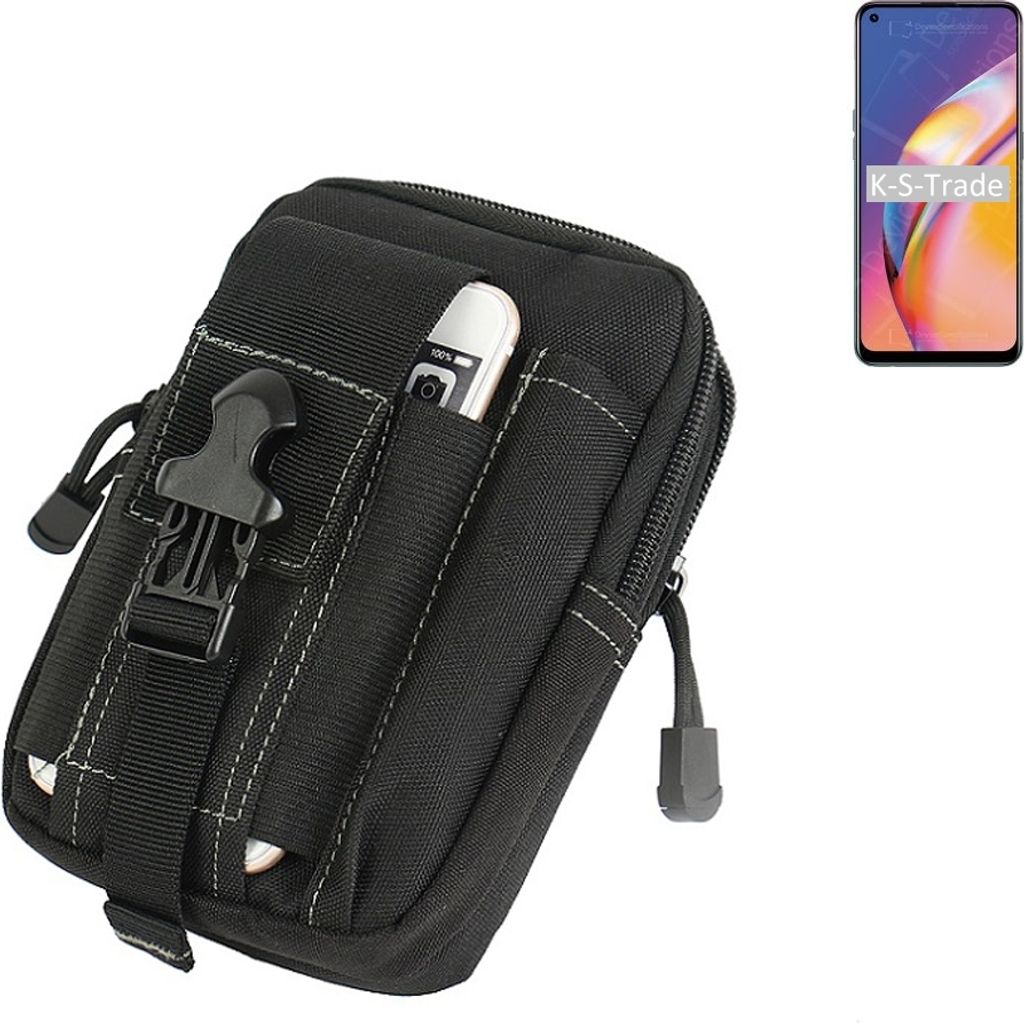 K-S-Trade Gürtel Tasche kompatibel mit Oppo Reno5 F Gürteltasche Holster Schutz Hülle Handy Hülle Smartphone outdoor Handy-Hülle schwarz