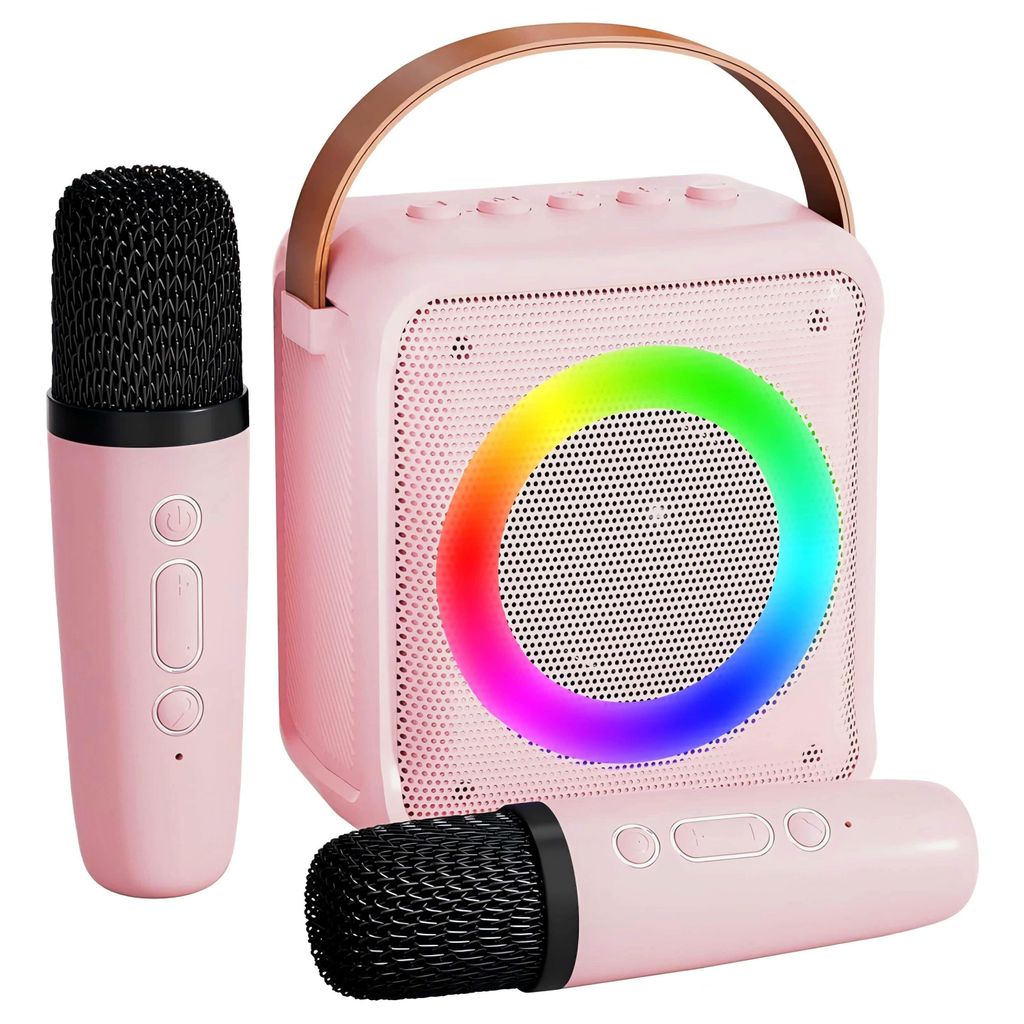 Karaoke Maschine, mit 2 kabellosen Mikrofonen, Bluetooth Produktbild 
