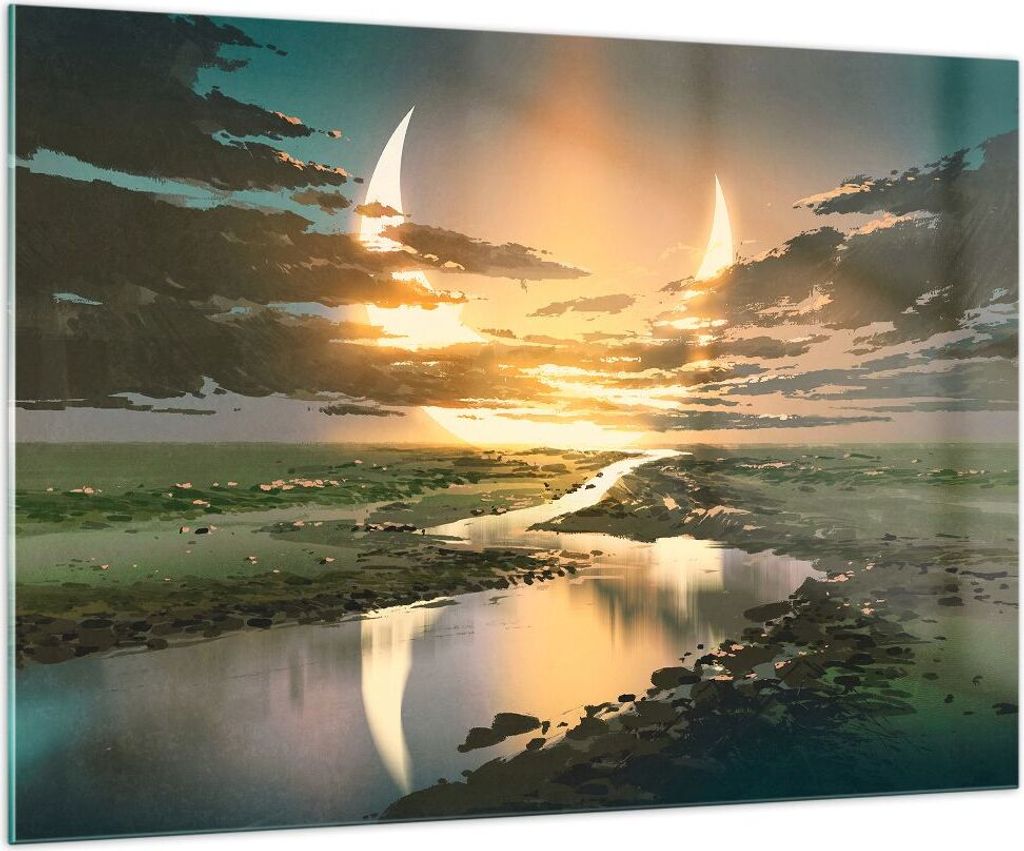 Bilder auf glas - natur natur - 100x70cm - Glasbilder - Wandbilder - Bilder - Kunstdruck - zum Aufhängen bereit - Wanddekoration aus Glas - Glas B...