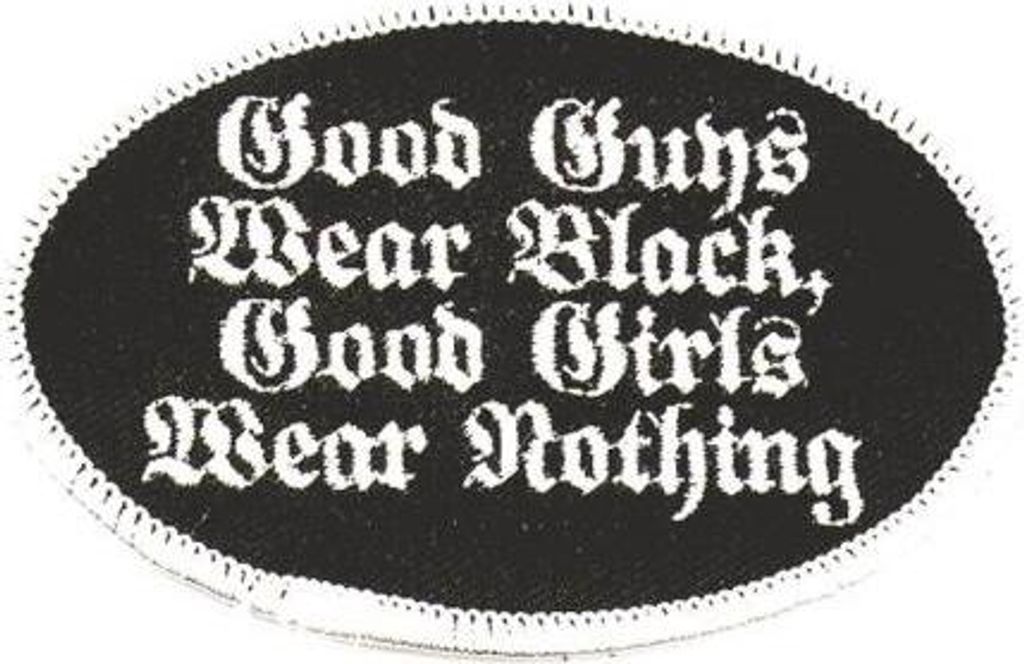 Aufnäher - Good Guns wear black ... - 04059 - Gr. ca. 9 x 5,5 cm
