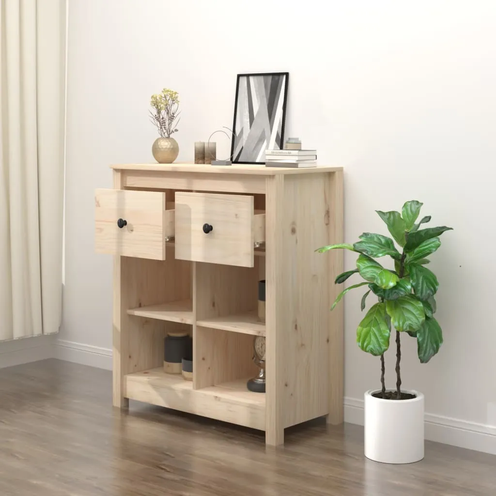 Madia in Pino Massiccio vidaXL 70x35x80 cm - Mobile Salvaspazio - 2