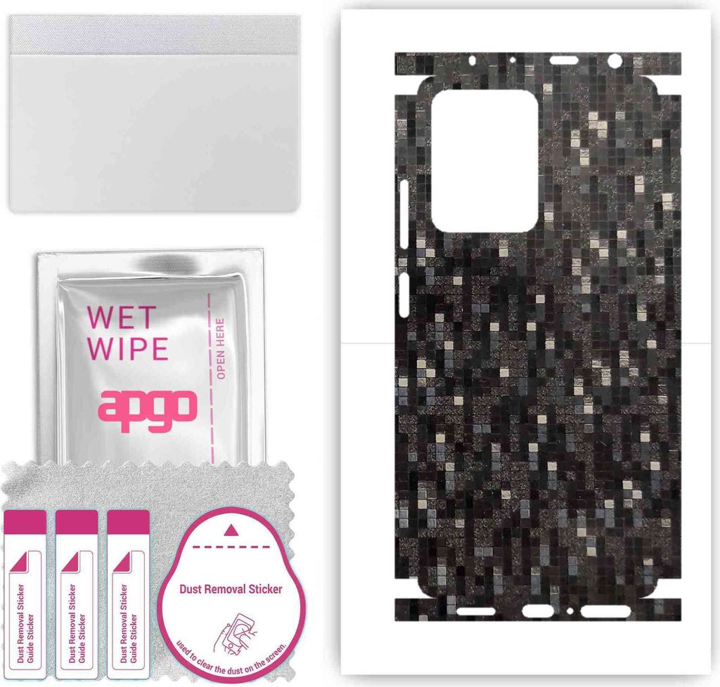 apgo Rückseite + Seiten Schutzfolie, Skin, kompatibel mit Xiaomi Redmi Note 12 Pro, Hinten Displayschutzfolie aus Vinylfolie, kratzfest, einfache ...