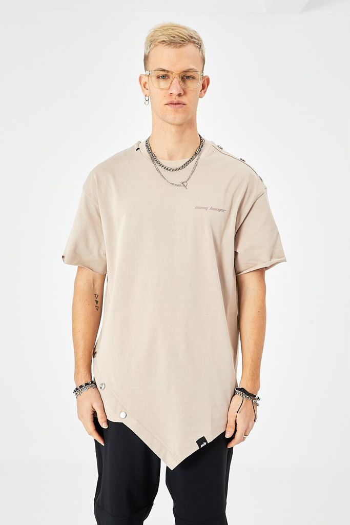 T-Shirt Oversize Fit mit 320gsm Baumwolle (XL) Beige