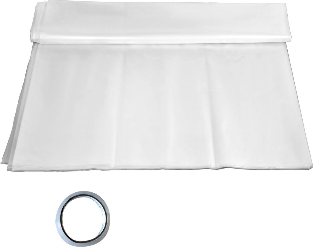 SucceBuy-Gewächshausfolie, 3,6 x 7,6 m, Polyethylen, 6 Mil, UV-beständig, transparenter Kunststoff, hält warm, hervorragende Robustheit