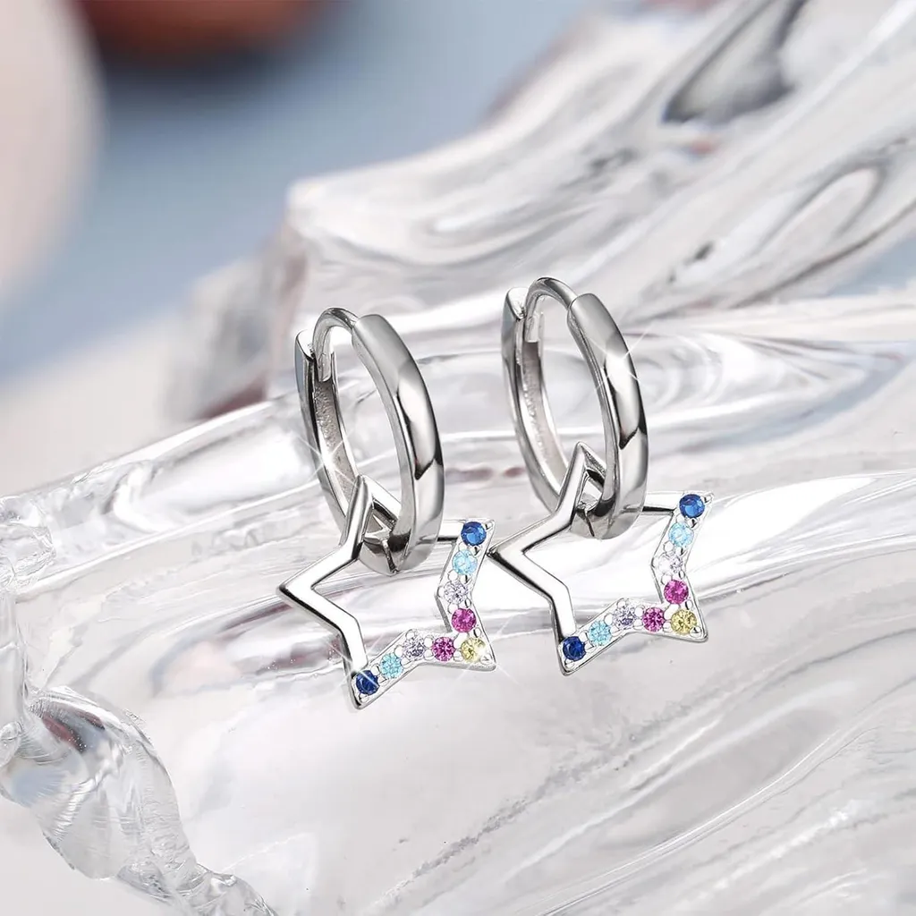 Orecchini A Stella In Argento 925 Con Zirconi: Creativi E Scintillanti, Regalo Perfetto