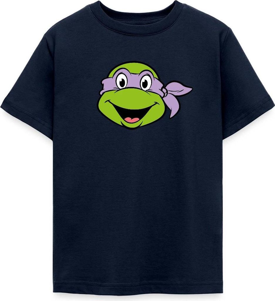 Spreadshirt Teenage Mutant Ninja Turtles Donatello Kostüm Karneval Teenager T-Shirt, 134/146 (9-11 Jahre), Navy
