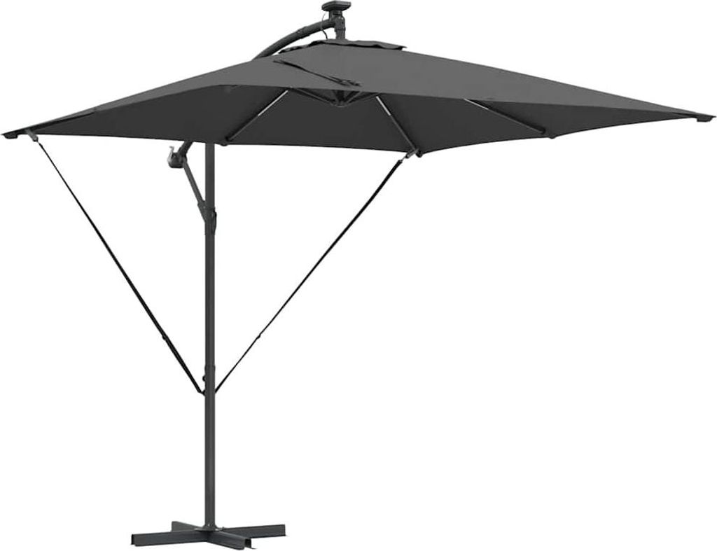 vidaXL Sonnenschirm mit LED-Lichtleisten Anthrazit 249 x Produktbild 