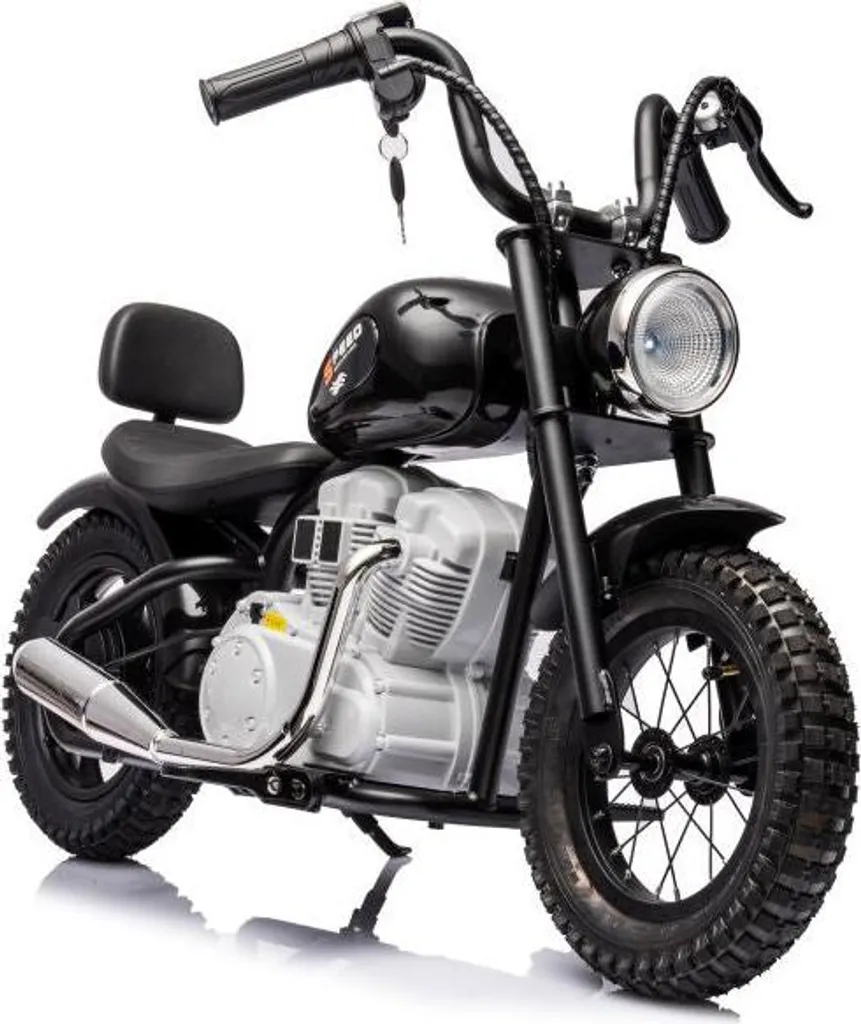 Moto électrique rechargeable A9902 36V noire pour enfant haute performance