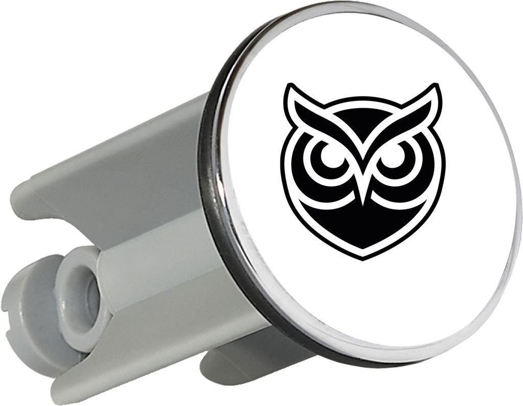 Huuraa Waschbeckenstöpsel Eule Silhouette 4cm höhenverstellbar Abflussstopfen Geschenkidee