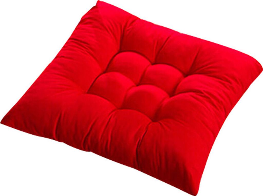 Stuhlkissen Feste Farbe Anti-Skid-Wear-Resistant atmable Nicht-Schlupf-Kissen für Zuhause-Rot