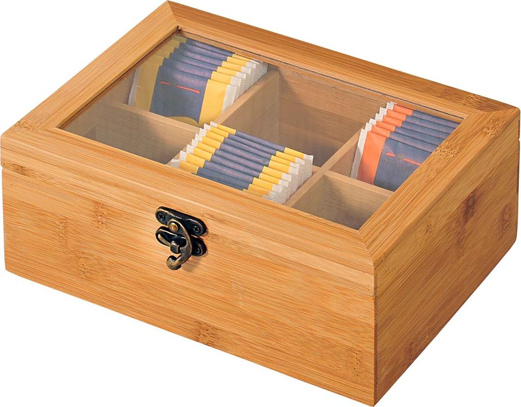 KESPER Teebox mit 6 Fächern Bambus Produktbild