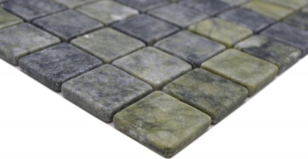 Handmuster Natursteinmosaik Marmor grün matt Wand Boden Küche Bad Dusche MOS42-32-407_m