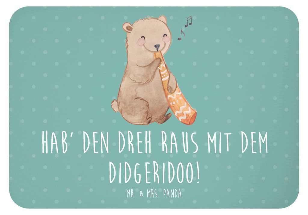 Mr. & Mrs. Panda Kühlschrankmagnet Didgeridoo Dreh - Meeresbrise - Geschenk, Technik, Lernen, Musiker, Instrument, haftmagnet, Australien, atmosph...