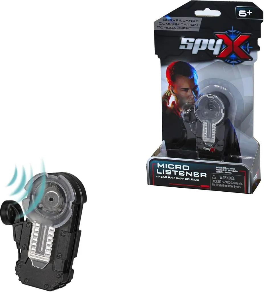 SpyX Micro Listener haute sensibilité : écouteur espion avec parabole