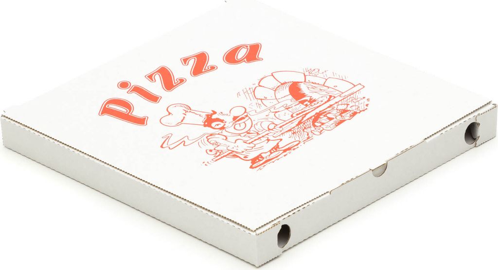 5600 Pizzakartons 300 x 300 x 30 mm Pizzaschachteln Motiv Verpackungen weiß