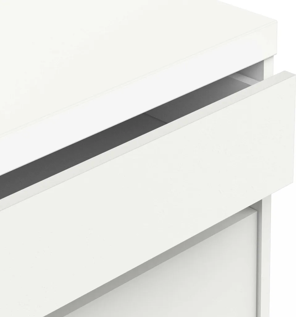 Commode bicolore 6 tiroirs CLYDE en chêne kronberg et blanc moderne - 9