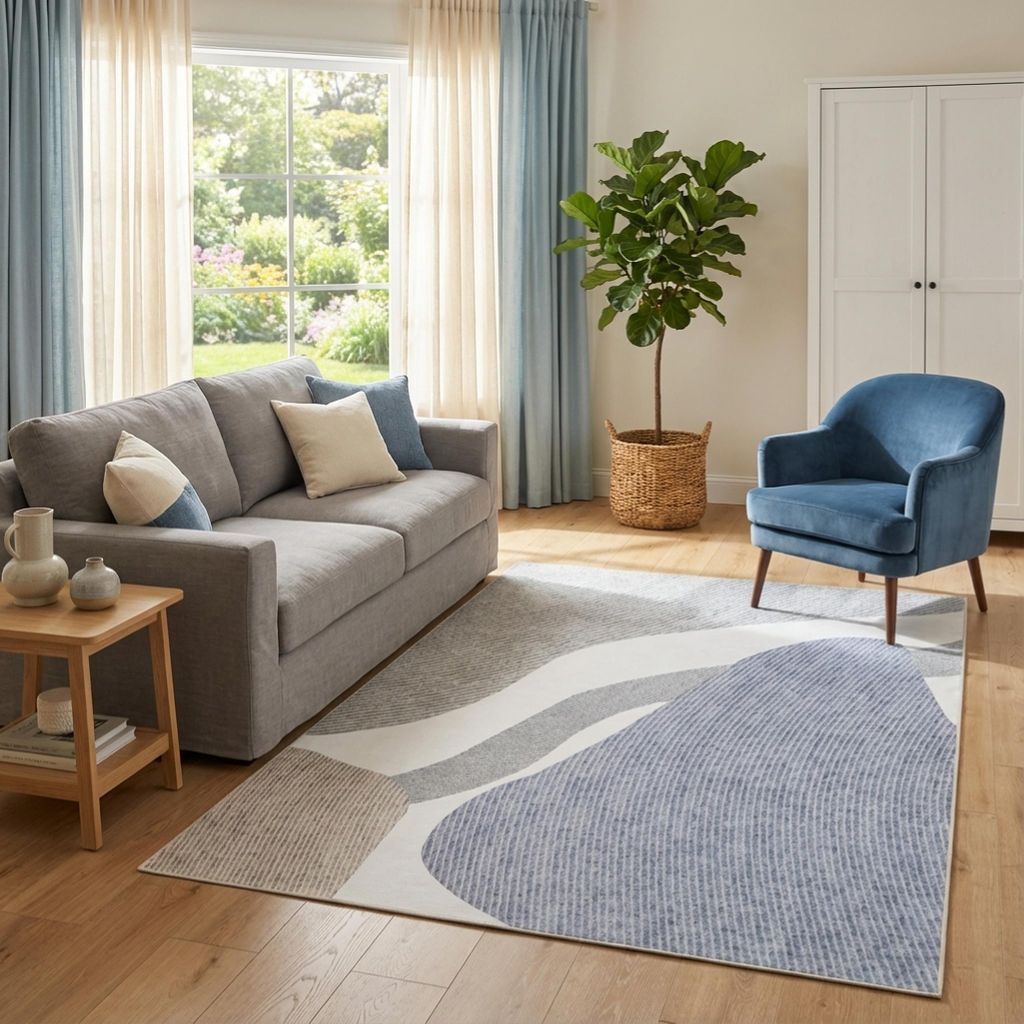 Tapiso Teppich WISP modern, pflegeleicht, Wohnzimmer Schlafzimmer 80 x 150 cm