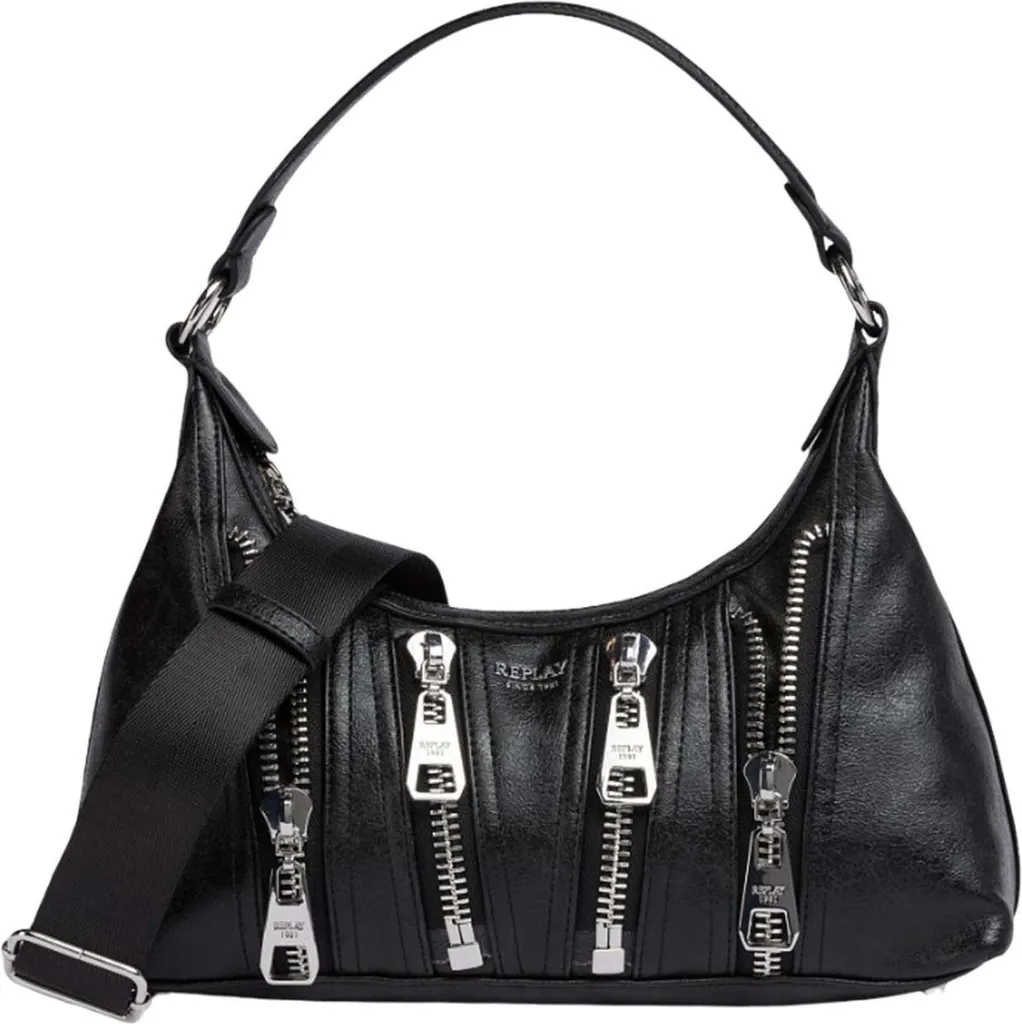 Borsa Crossbody REPLAY Nero: Tracolla Compatta per Donna Moderna