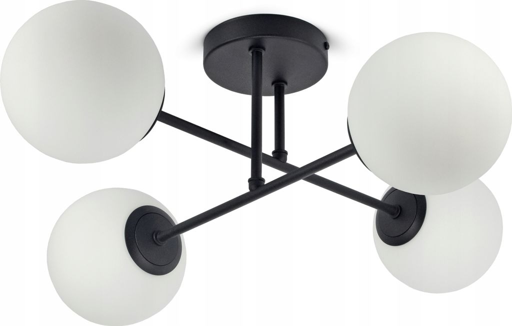 LUXOLAR - Led Deckenleuchte - Deckenlampe 4-flammig schwarz Produktbild