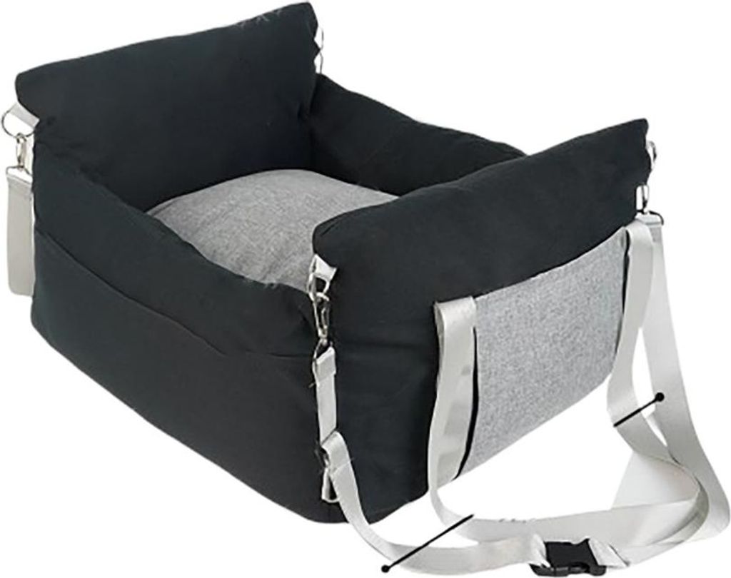INF Hundesitz fürs Auto, wasserdicht, 60x50x30cm, für kleine Hunde, 1 Stück Schwarz