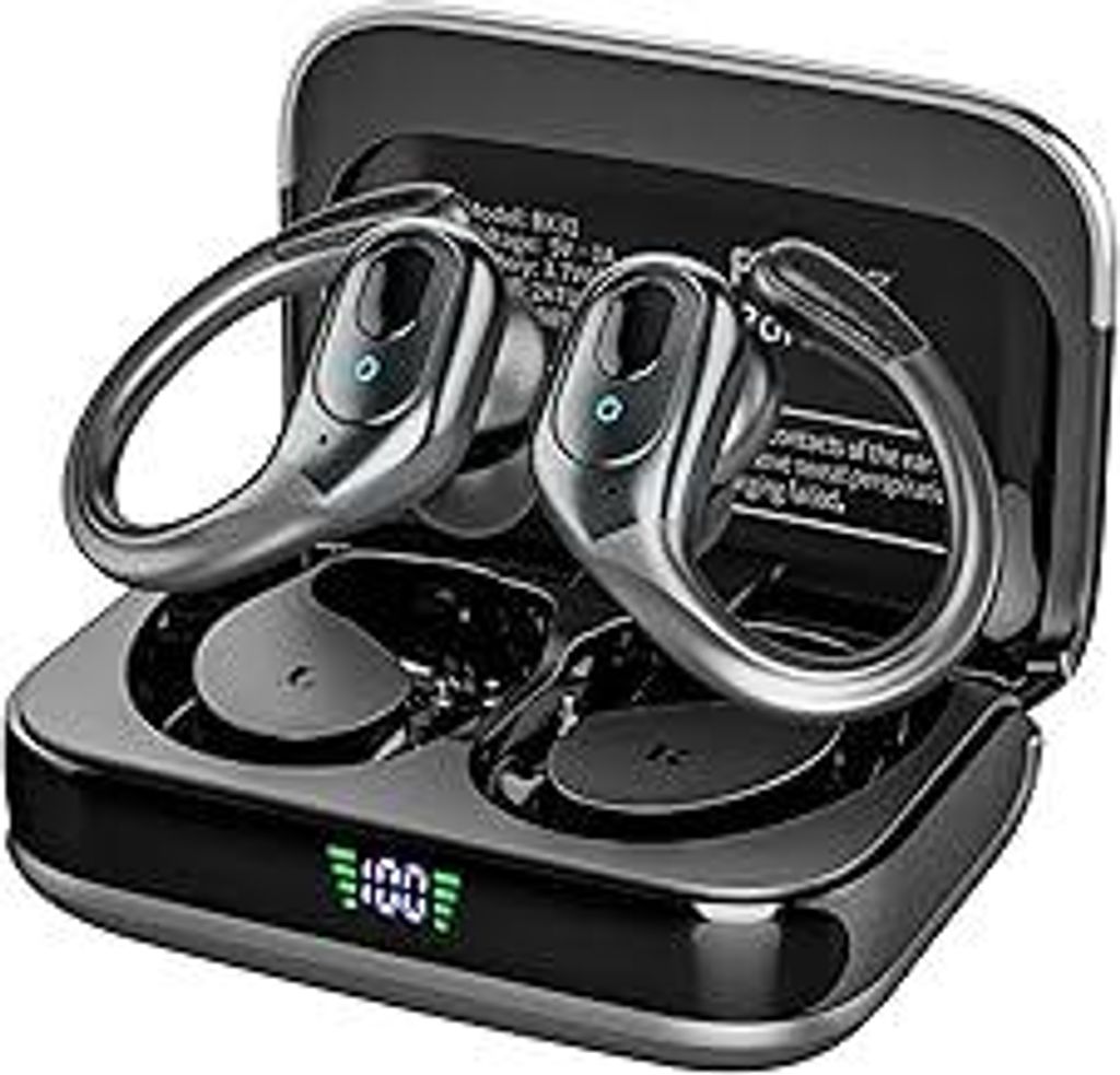 Drahtlose Ohrhörer Bluetooth 5.3 Kopfhörer, Ohrhörer mit Geräuschunterdrückung und 75 Stunden Spielzeit, LED-Stromanzeige, IPX7 wasserdichte O...