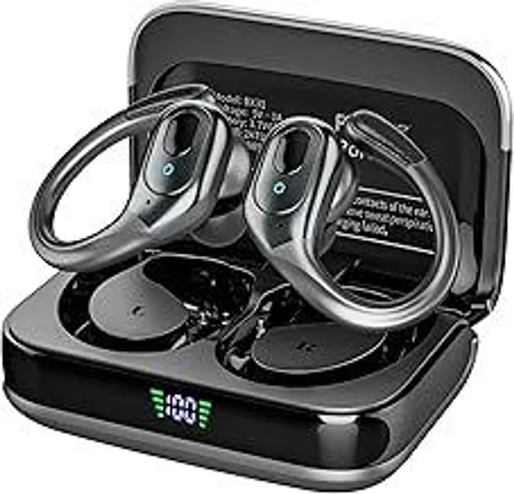 Auricolari Sport Bluetooth 5.3: Display LED e 75 Ore di Musica