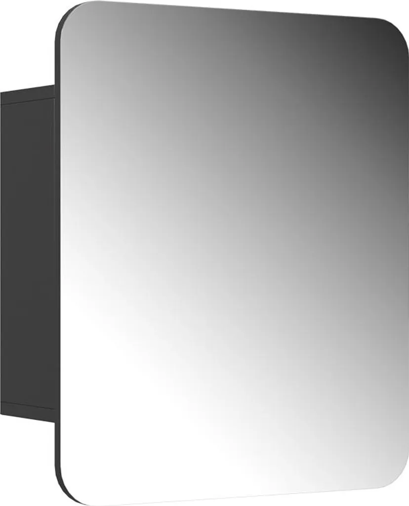 Specchio Contenitore Bagno Vicco Zino Antracite 60x50 cm - Salvaspazio