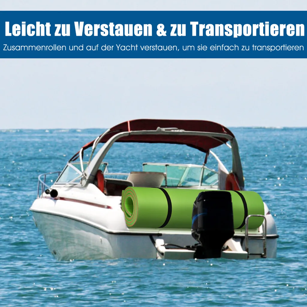 Hamac d'Eau Flottant 355x183cm, Lit de Natation Géant pour la Mer - 5