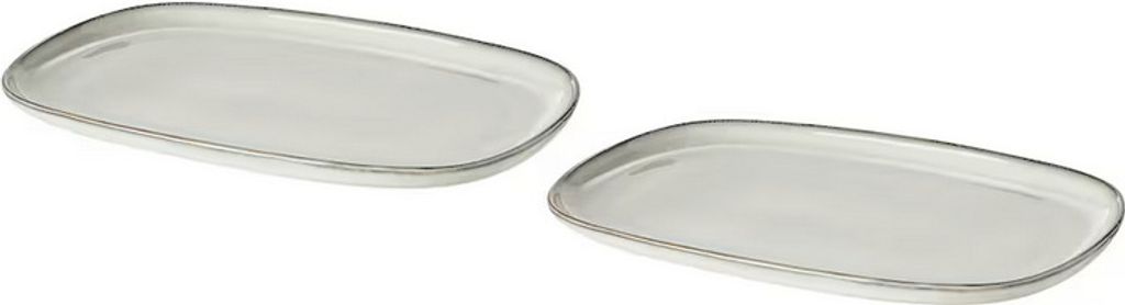 IKEA Gladelig Teller Platte, grau, 20x13 cm (2 Stück Pack)