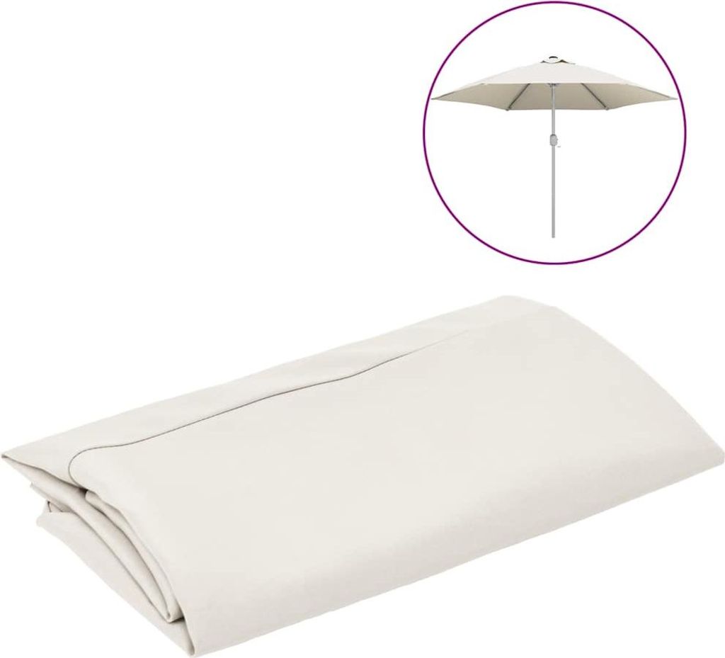 vidaXL Ersatzbezug für Sonnenschirm Sandweiß 300 cm Produktbild 