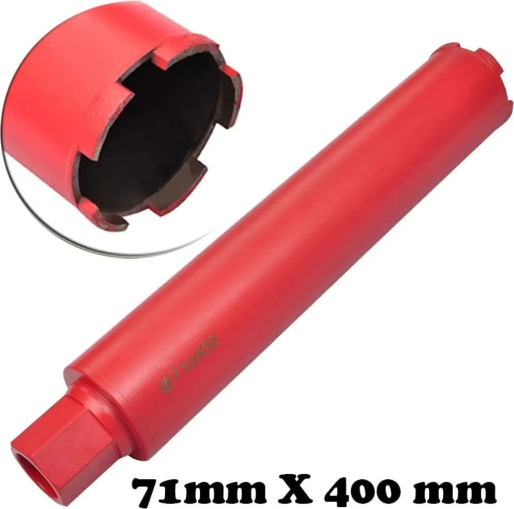 Corona Diamantata 71x400 mm per Carotaggio | Ideale per Tubi e Scarichi - 4