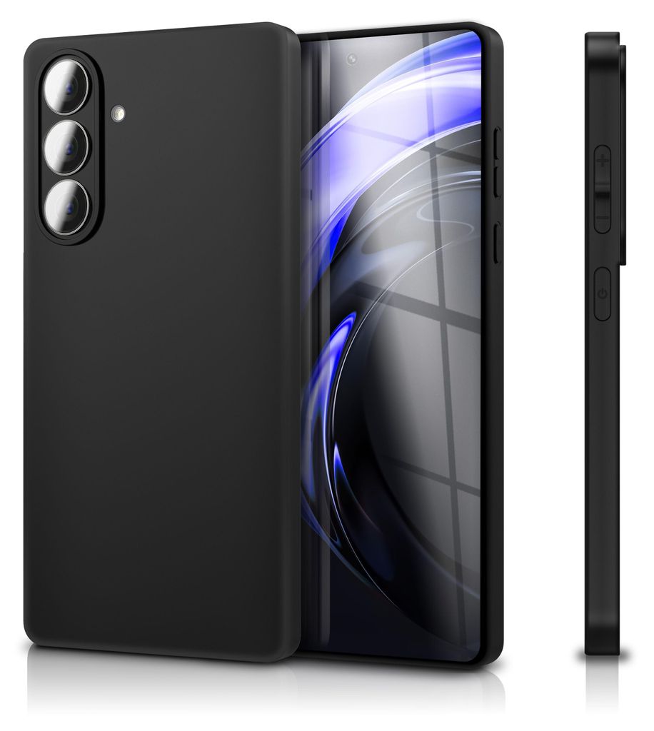 NALIA Matte Silikonhülle für Samsung Galaxy S26 – Slim, Schwarz & Rutschfest – Soft Case, Kameraschutz & Stoßfest – Marke aus Berlin