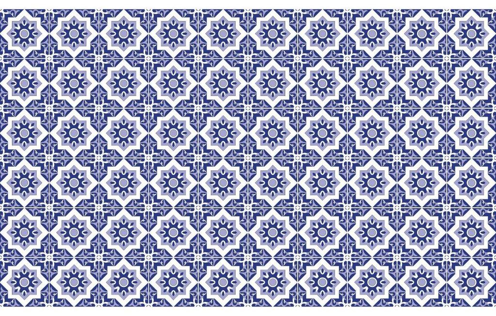 Selbstklebende Fliesenaufkleber für Küche und Bad – 60 Fliesenaufkleber im Azulejos-Ramiro-Stil – 60 Aufkleber, 20 x 20 cm