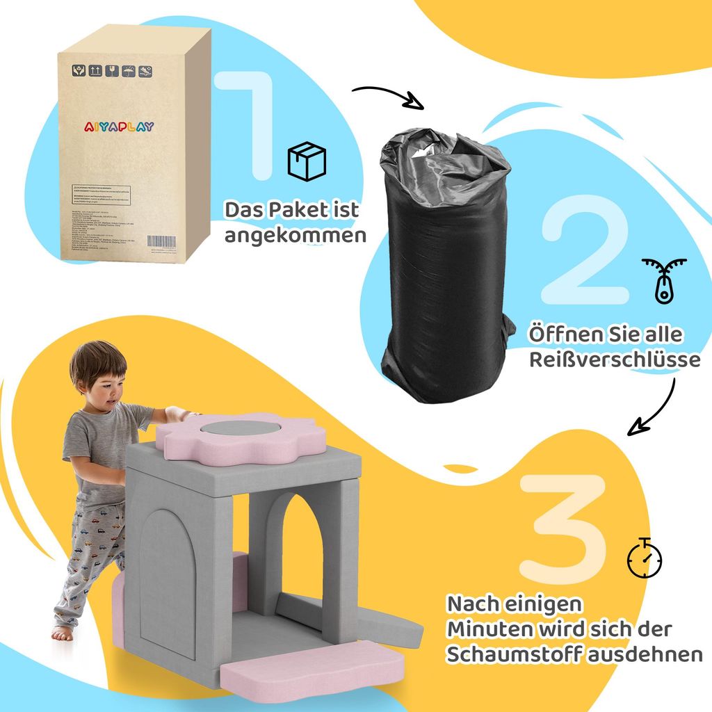 Produktbild von AIYAPLAY Spielsofa, Kindersofa Aus Schaumstoff Bausteine 12
