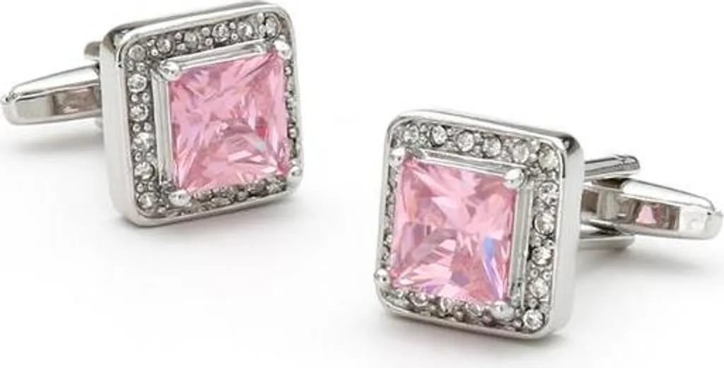 Boutons de manchette œil rose clair parfaits pour mariage et fête