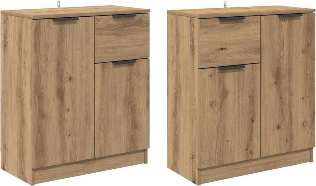 Sideboards 2 pcs Artisan-Eiche 60 x 30 x 70 cm Holzwerkstoff