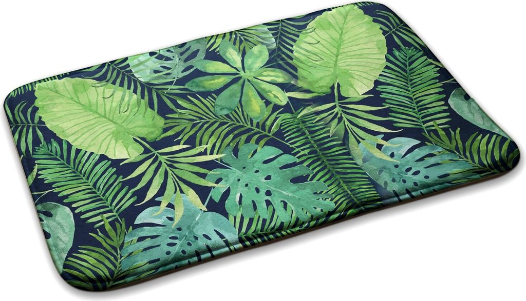 Teppich Teppich Wohnzimmer Schlafzimmer Modern - 90 cm x 60 cm - Tropische Blätter