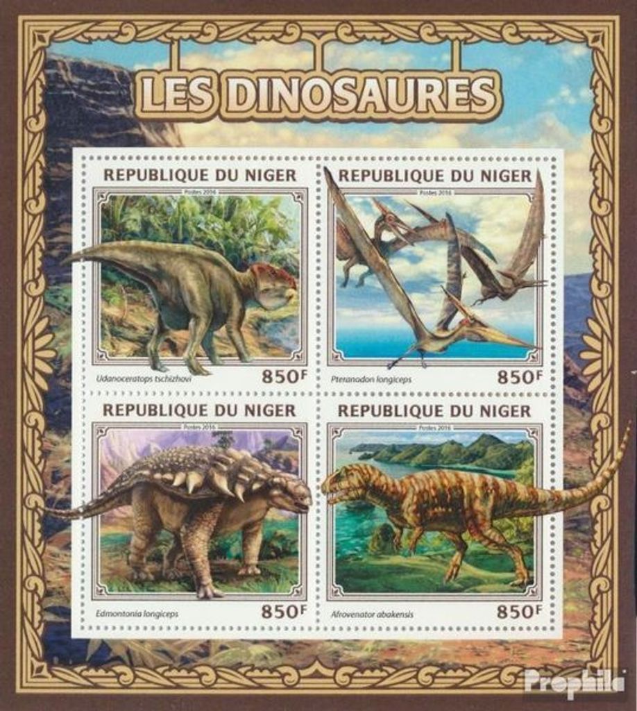 Briefmarken Niger 2016 Mi 4497-4500 Kleinbogen (kompl. Produktbild 