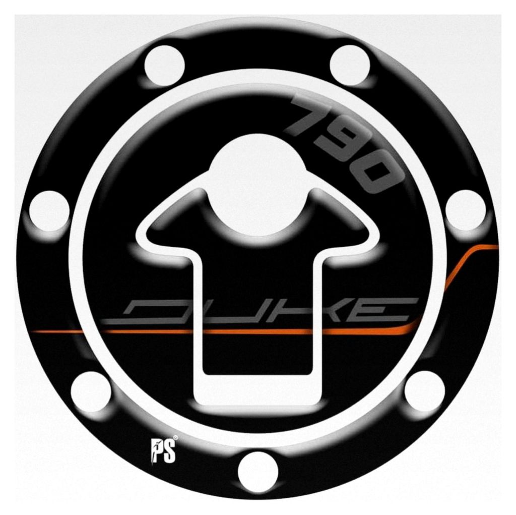 3D-Effekt Aufkleber, Tankschutz, Harz, kompatibel mit KTM Duke 790 - Schutzkappe - Farbe Schwarz v2