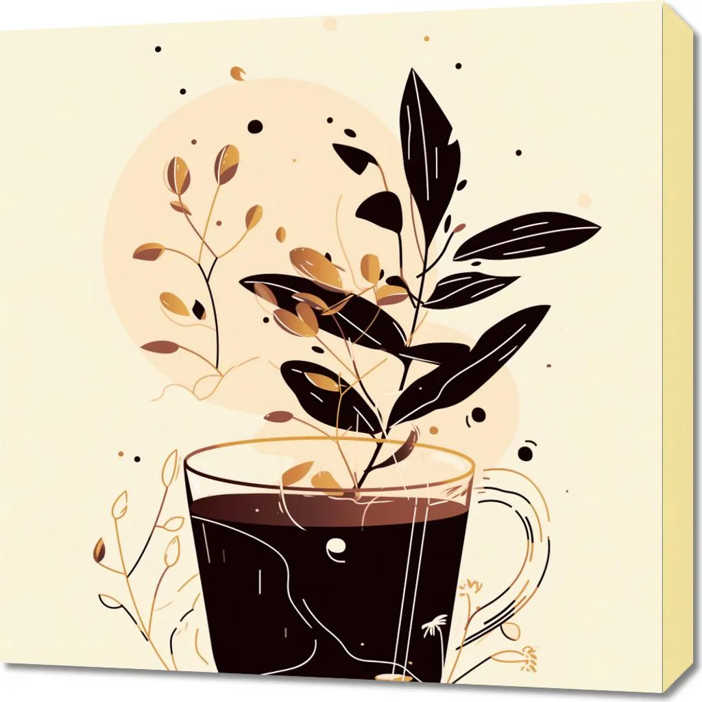 Quadro Moderno Vaso Autunnale 60x60 | Decorazione Parete di Design