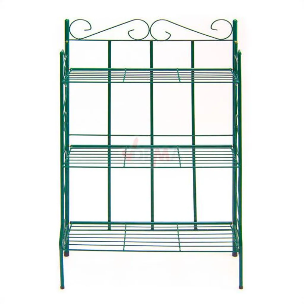 Porte-fleurs extérieur pliant 3 niveaux pour balcon et terrasse vert - 3