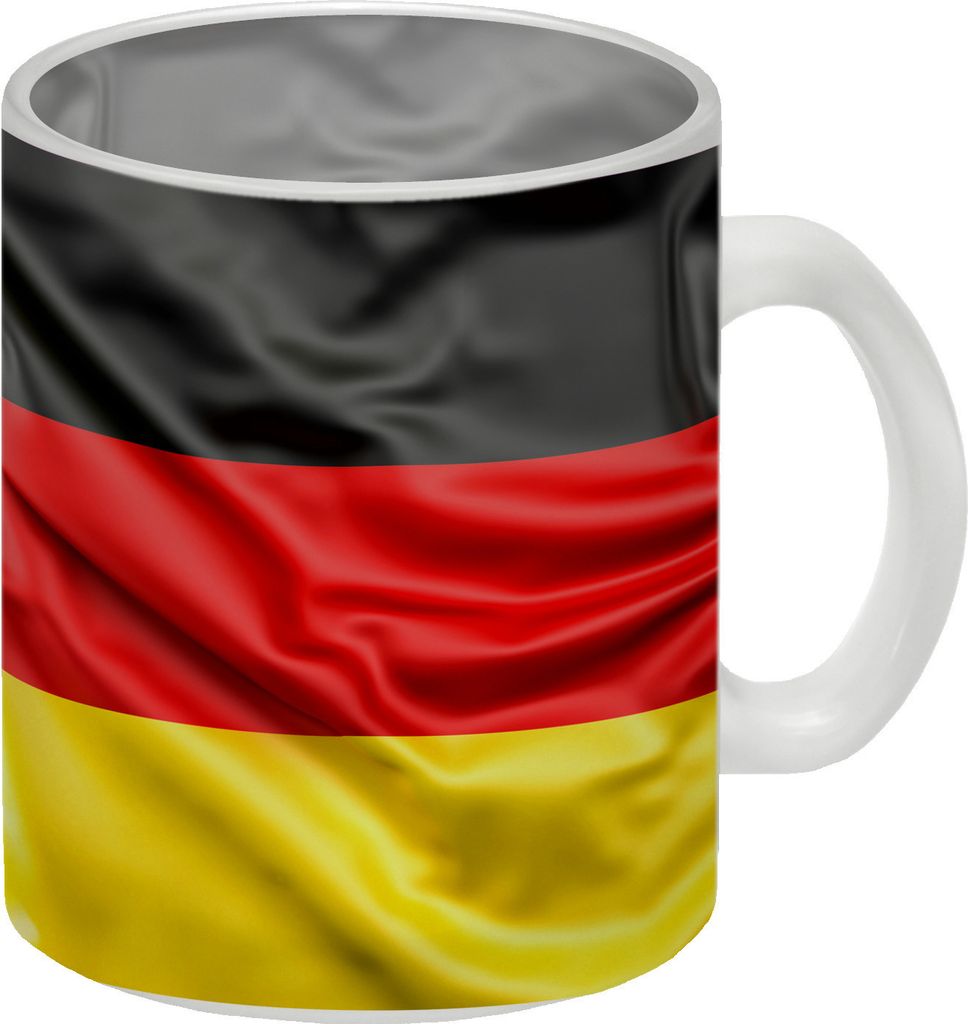 Glas Tasse mit Deutschlandfahne Motiv