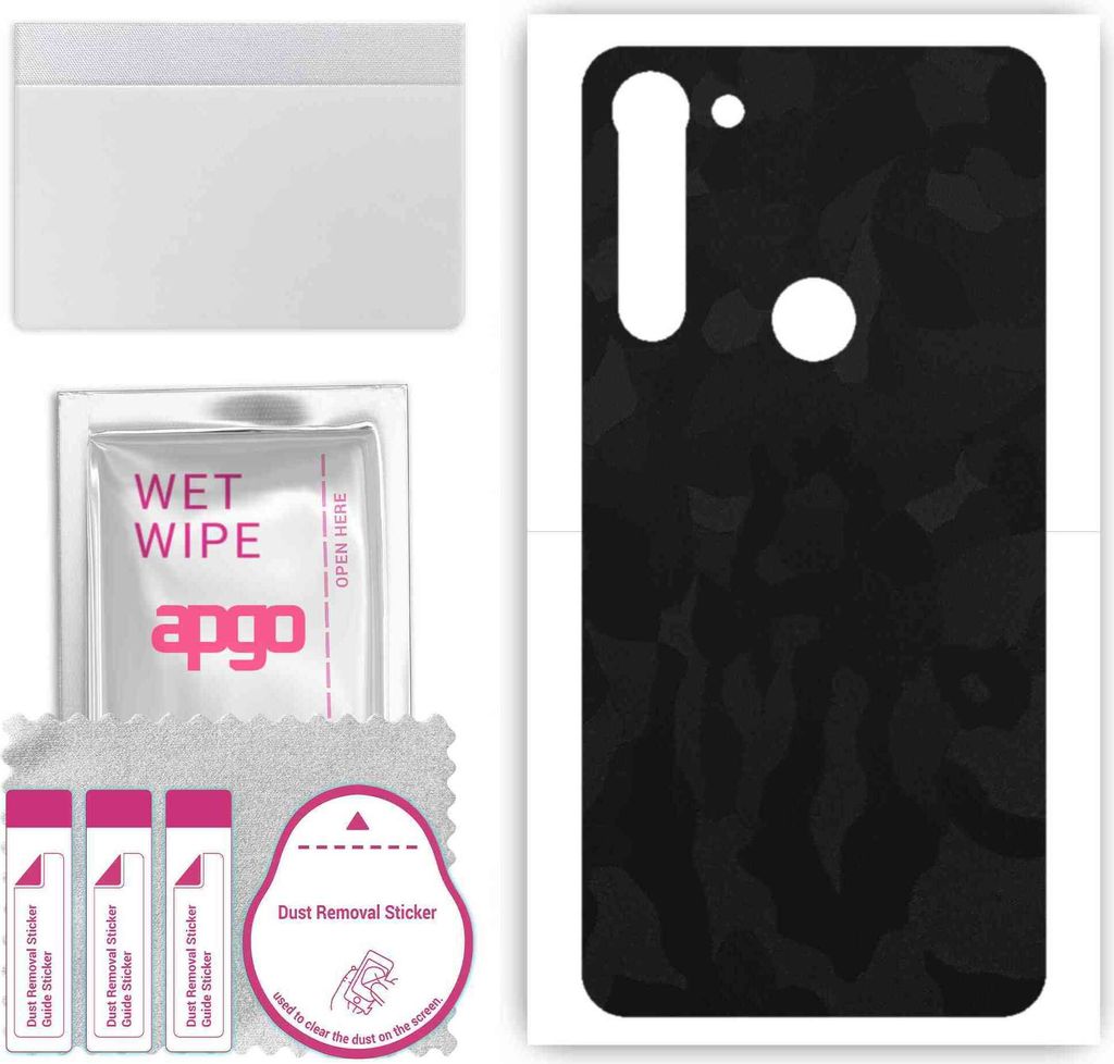 apgo Rückseite Schutzfolie, Skin, kompatibel mit Motorola Moto G8 Power, Hinten Displayschutzfolie aus Vinylfolie, kratzfest, einfache Montage - S...