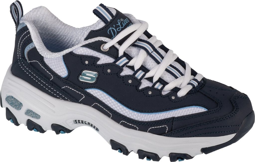 Skechers Damen Sneaker D´Lites Biggest Fan Blau/Weiß Image du produit 