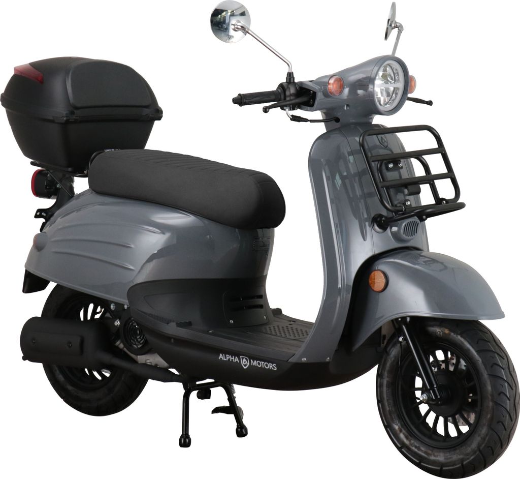 Motorroller Adria 50 ccm 45 km/h EURO 5 grau inkl. Topcase Produktbild 