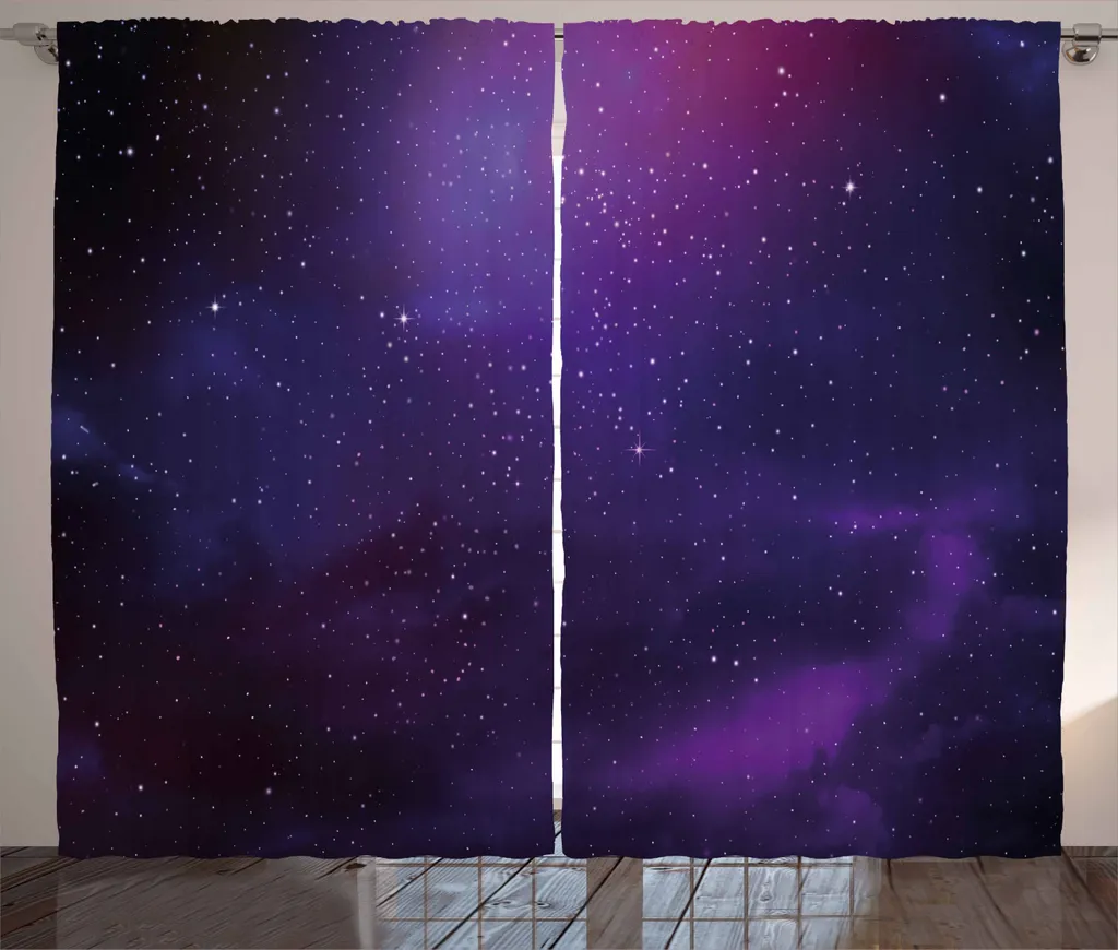 Arredo Soggiorno Moderno: Tende Galassia ABAKUHAUS Viola e Rosa