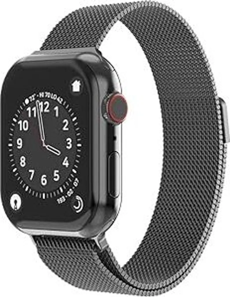 Swissten Cinturino a Rete Apple Watch 38-41mm Nero | Acciaio Magnetico